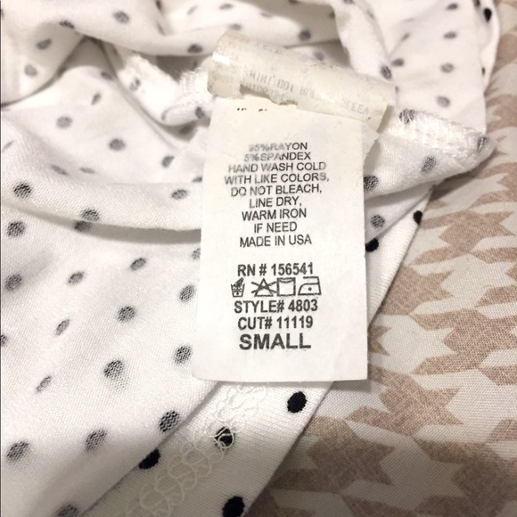 NWT. First Look mini dot tee with ruffled sleeves. - Picture 6 of 6